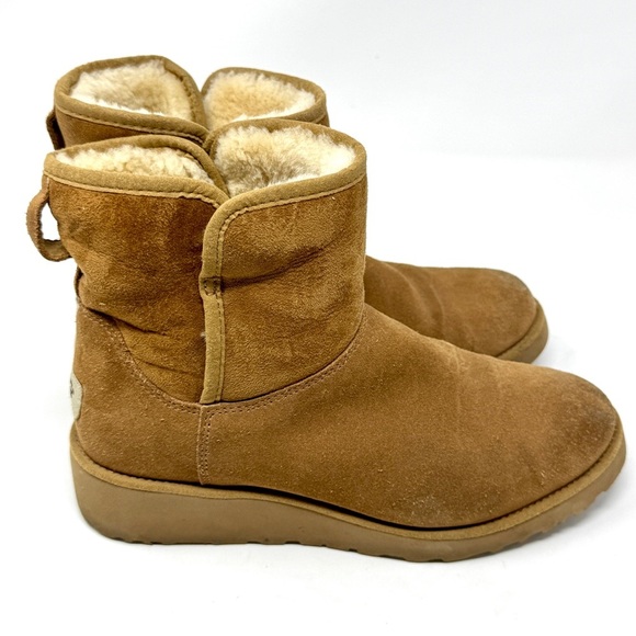 UGG KRISTIN CLASSIC SLIM CHESTNUT SUEDE WEDGE - Picture 7 of 10